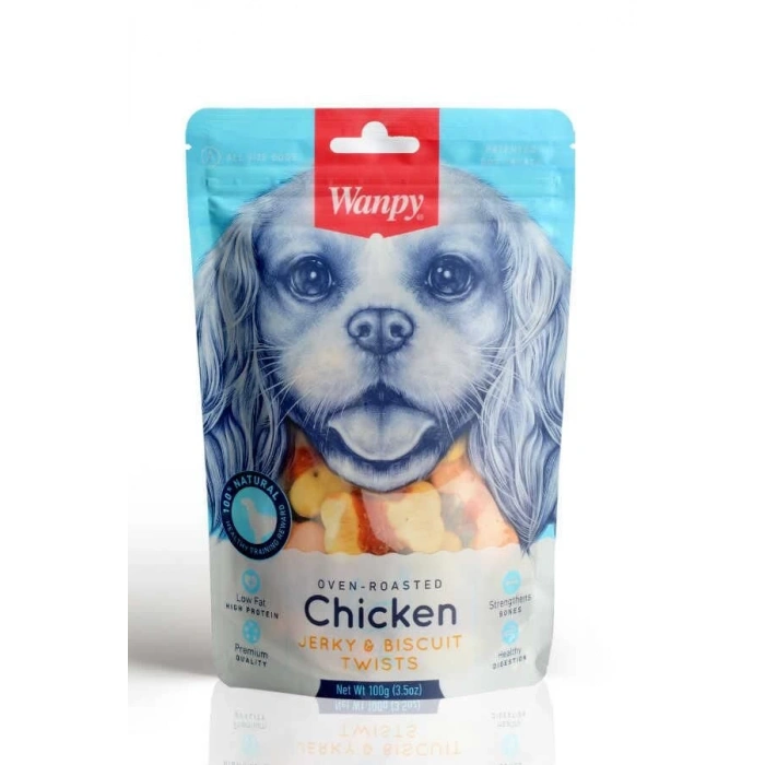 Wanpy Bisküvi Üzeri Tavuk Sargılı 100gr Köpek Ödül
