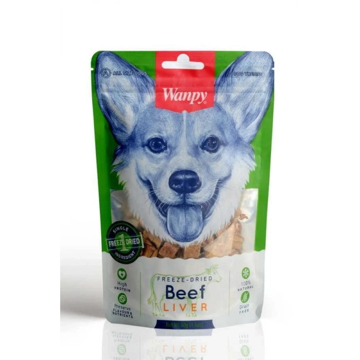 Wanpy Kurutulmuş %100 Dana Ciğeri 40 gr Köpek Ödül