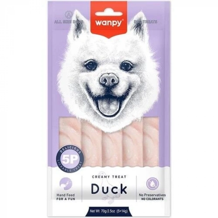 Wanpy Ördekli Krema Köpek Ödülü 5x14 Gr