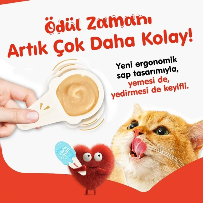 Wanpy Tavuklu Kaşık Krema Kedi Ödül Maması 10x16gr