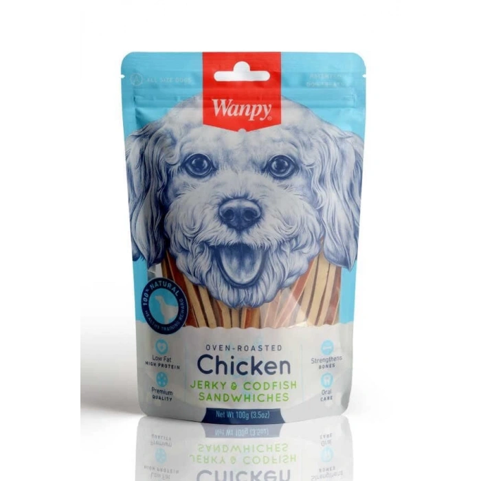 Wanpy Tavuklu&Morina Balıklı 100 gr Köpek Ödülü
