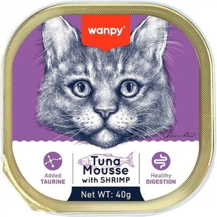 Wanpy Ton Balıklı Ve Karidesli Alutray Kedi Yaş Mama 40 Gr