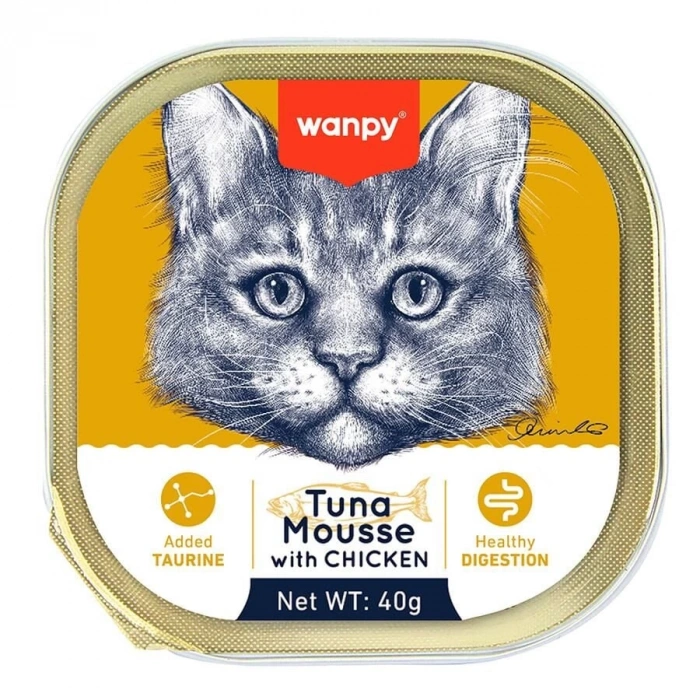 Wanpy Ton Balıklı Ve Tavuklu Alutray Kedi Yaş Maması 40 Gr
