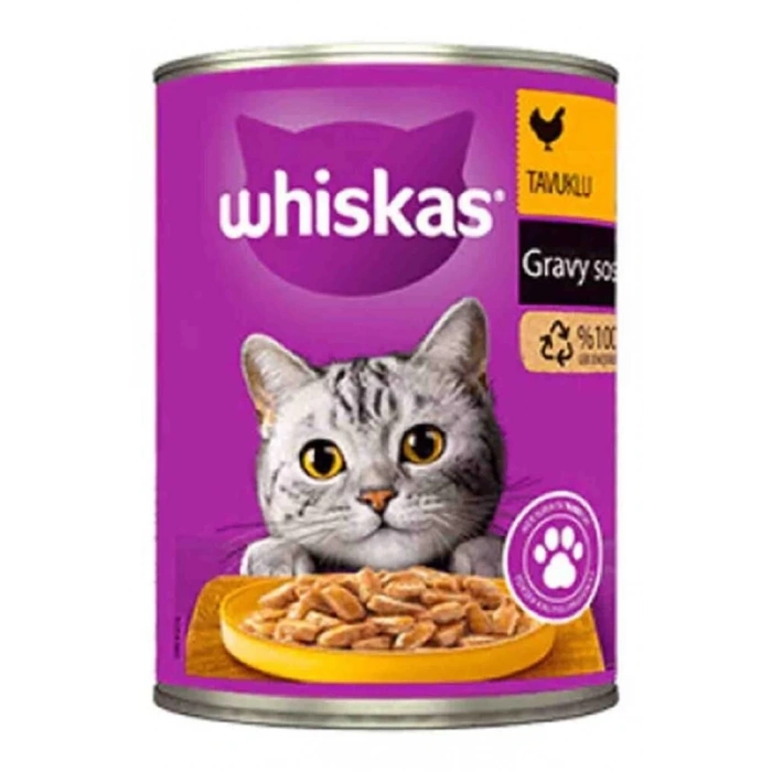Whiskas Sos İçinde Tavuklu Yetişkin Kedi Konservesi 400 Gr