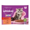 Whiskas Pouch Sos İçinde Sığırlı ve Tavuklu Yavru Kedi Konservesi 85gr (4lü)