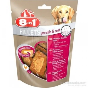 8in1 Fillets Pro Skin ve Coat Keten Tohuğumu Yağı Aromalı Köpek Ödülü 80 gr
