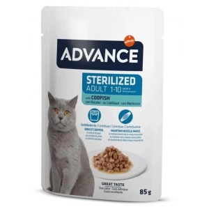 Advance Morina Balıklı Kısır Kedi Pouch Yaş Maması 85 Gr