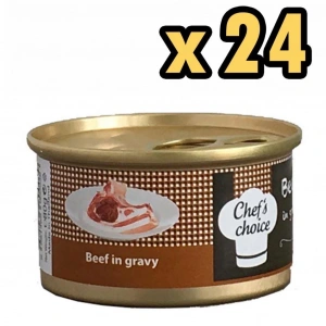Chefs Choice Biftek Soslu Kedi Konservesi 80 Gr 24 Adet