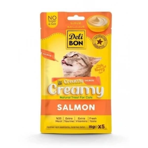 Delibon Creamy Somonlu Kedi Ödül Maması 15 gr 5li