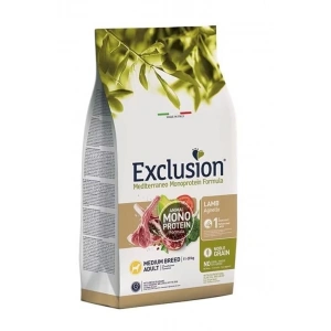 Exclusion Monoprotein Kuzu Etli ve Narlı Düşük Tahıllı Orta Irk Yetişkin Köpek Maması 12 Kg