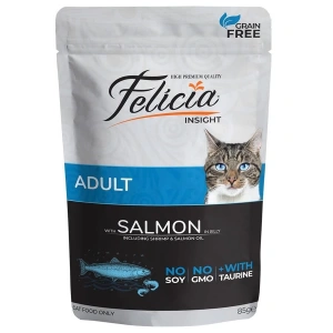 Felicia Tahılsız Yetişkin Somonlu Yaş Kedi Maması 85 gr
