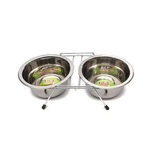 Flip Pet Tel Ayaklı İkili Çelik Mama Kabı 8 oz