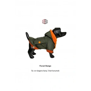 Forest Design Köpek Montu Navy Yeşil Köpek Kıyafeti
