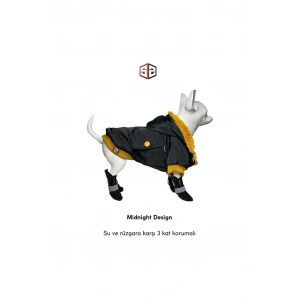 Forest Design Köpek Montu Siyah Köpek Kıyafeti