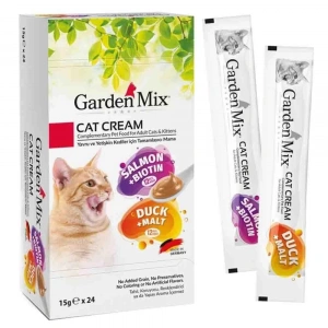 Garden Mix Somonlu ve Ördekli Krema Kedi Ödül Maması 15gr (24lü)