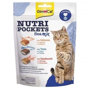 GimCat Nutripockets Sea Mix Deniz Mahsüllü Kedi Ödülü 150 Gr