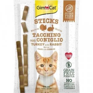 GimCat Sticks Hindili Ve Tavşanlı Kedi Ödül Çubukları 4 Parça