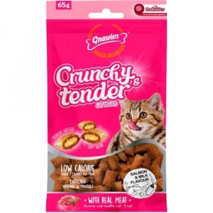 Gnawlers Kedi Ödülü Crunchy & Tender Somonlu ve Sütlü 65 Gr