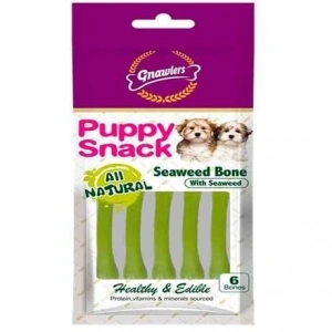 Gnawlers Yavru Köpek Ödülü Seaweed Bone 6lı Paket