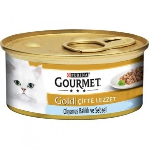 Gourmet Gold Okyanus Balıklı Ve Sebzeli Kedi Konservesi 85 gr