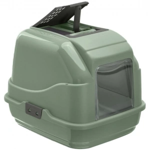 Imac Easy Cat Filtreli Kapılı Kedi Tuvalet Kabı Yeşil