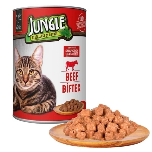 Jungle Biftekli Kedi Konservesi 415 Gr