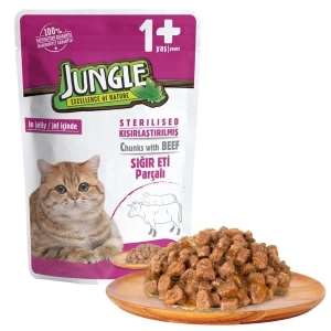 Jungle Biftekli Kısır Kedi Pouch 100 Gr