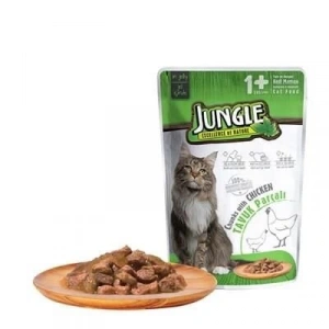 Jungle Pouch Tavuklu Yetişkin Kedi Konservesi 100 gr