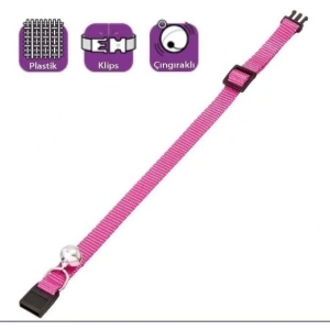 Karlie Boyun Tasma Çıngıraklı 30 Cm Pembe