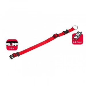 Karlie Kilitli Köpek Boyun Tasması 45-65cm/25mm Kırmızı Large