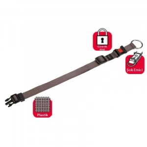 Karlıi Kilitli Boyun Tasma 45-65cm Gri Large