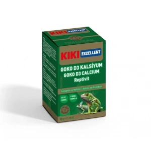 Kiki Excellent Sürüngen ve  Amfibiler İçin Goko D3 Kalsiyum Tozu 50 gr