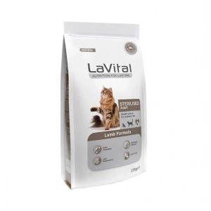 LaVital Kilo Kontrolü için Kuzulu Kısırlaştırılmış Kedi Maması 1,5kg