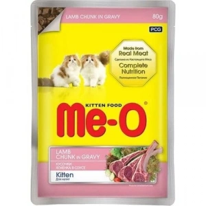 Meo Pouch Sos İçinde Kuzu Etli Yavru Kedi Konservesi 80 Gr