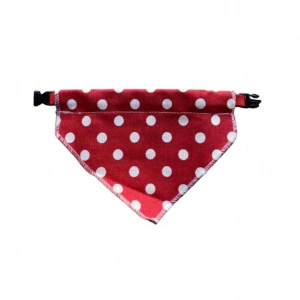 Minik Paw Kartela Kırmızı Beyaz Noktalı Fular