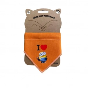 Minik Paw Turuncu Minions Desenli Fular