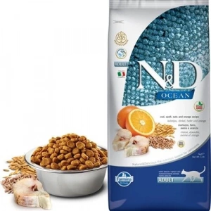 Nd Az Tahıllı Ocean Balıklı Portakallı Yetişkin Kedi Maması 5 Kg