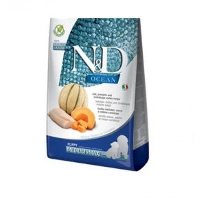 ND Ocean Morina Balıklı Balkabaklı Kavunlu Yavru Köpek Maması 12 Kg
