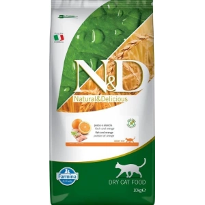 ND Ocean Tahılsız Ringa Balığı ve Portakallı Yetişkin Kedi Maması 10 Kg