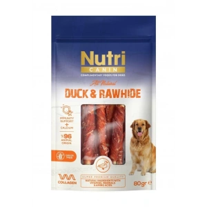 Nutri Canin Rawhide Ördek Eti Sarılı Kemik Köpek Ödülü 80 Gr