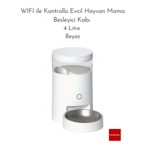 Pakeway Otomatik Wifi Erişimli Mama Kabı Beyaz 4Lt