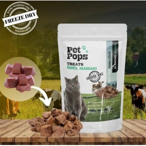 Pet Pops Freeze-Dried Dana Ciğeri Kedi Ödülü 40 Gr