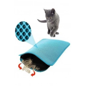 Pet Style Elekli Kedi Tuvaleti Paspası - Turkuaz