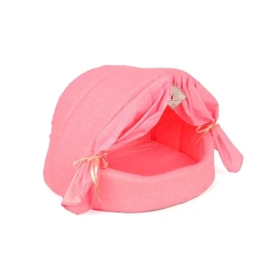 Petpretty Perdeli Kumaş Yuva Pembe Yatak