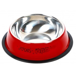 Petvoda Ozark “Renkli” Çelik Mama ve Su Kabı Kırmızı 26 cm - 24 Oz