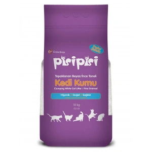 Pisi pisi Pudra Kokulu İnce Taneli Kedi Kumu 10 Kg