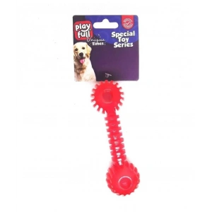 Playfull Dumbell Şeklinde Tırtıklı Köpek Oyuncağı 12x3,5 Cm