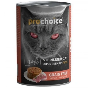 Pro Choice Sterilised Lamb Kuzu Etli Tahılsız Kısırlaştırılmış Kedi Konservesi 400 Gr