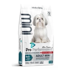 Pro Performance Somonlu ve Yaban Mersinli Uzun Tüylü Küçük Irk Köpek Maması 7 Kg