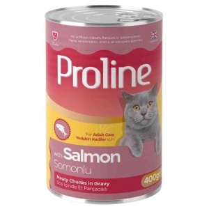 Proline Sos İçinde Parça Somon Etli Yetişkin Kedi Konservesi 400gr